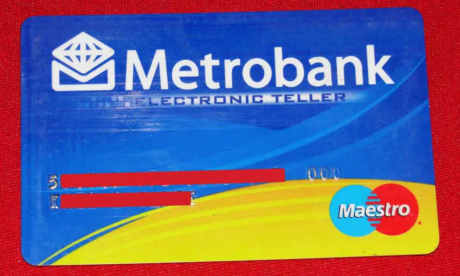 Metrobank ATM Card Front View