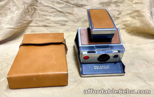 1st picture of Vintage Polaroid SX-70 Camera Tan Leather with Original Leather Case For Sale in Cebu, Philippines