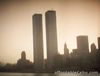 1972 Super 8mm Movie Ocean liner arrives New York.  Manhattan World Trade Center