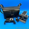 POLAROID SX-70 LAND CAMERA SONAR ONESTEP WITH STRAP FLASH & BAG UNTESTED AS IS
