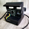 Vintage Polaroid One Step 600 Land Camera Rainbow Stripe w/Strap Great Condition