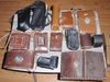 Lot of 14 Vintage or Antique Camera or Parts Cases Rough Condition Leather