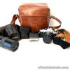 Olympus OMG Camera Vintage Leather Case Strap Flash and Extra Lens