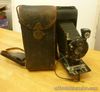 vintage  pocket camera kodak folding shutter push button cable & original case