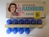 10 Sylvania Blue Dot Flashbulbs Press 25B in Original Packaging Vintage Display