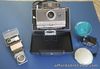 VINTAGE POLAROID LAND CAMERA AUTO 100 WITH COVER, TIMER, FLASH, UV FILTER NICE