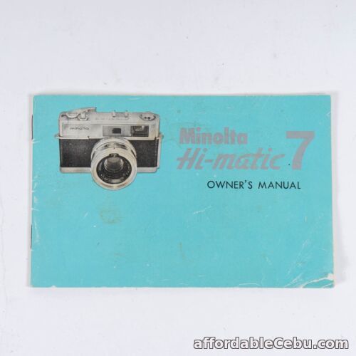 1st picture of Vintage Minolta Hi-Matic 7 Camera Manual For Sale in Cebu, Philippines