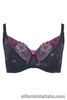 Pour Moi St Tropez Underwired Full Cup Bra or Deep Brief or Shorty Slate/Pink