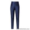 Women Quilted Padded Trousers Warm Pencil Pants Elastic Waist Stretch Slim