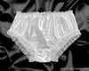 White Pink Satin Frilly Lace Sissy Full Cut Panties Briefs Knicker Sizes 10-20