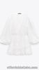 zara white short embroidered dress small BNWT