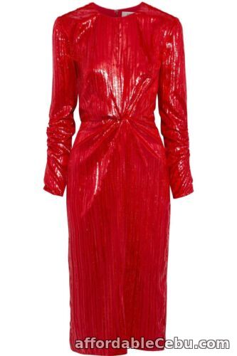 1st picture of DVF DIANE VON FURSTENBERG Red Mallory Sheath Dress Shine Xmas! UK 2 US 00 $458 For Sale in Cebu, Philippines