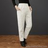 Women Quilted Padded Pants Elastic Waist Puffer Trousers Winter Warm Pants