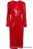 DVF DIANE VON FURSTENBERG Red Mallory Sheath Dress Shine Xmas! UK 2 US 00 $458