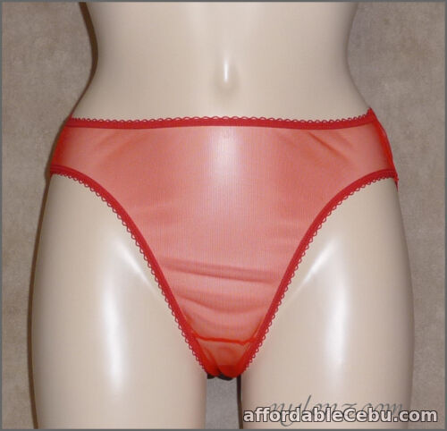 1st picture of Vintage Style Completely Sheer Transparent Nylon Panties RED  For Sale in Cebu, Philippines