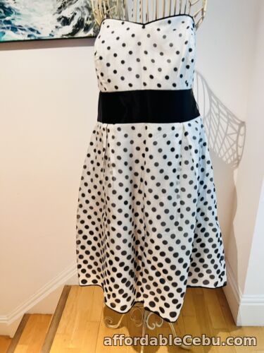 1st picture of BNWT Monsoon Polka Dot Silk Cocktail Dress UK 18 £110 For Sale in Cebu, Philippines