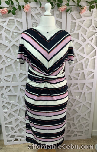 1st picture of BNWT Next Ladies Dress Size 16 Blue Stripe Tie Back Twist Front For Sale in Cebu, Philippines