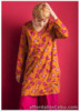 BNWT Gudrun Sjoden Size L 16-18 Orange Dolores Hen/Bird Print Jersey Tunic Dress