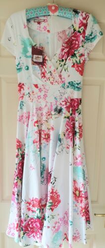 1st picture of **Stunning Floral Joe Browns A Line Tie Belted Summer Dress Size UK10 BNWT** For Sale in Cebu, Philippines