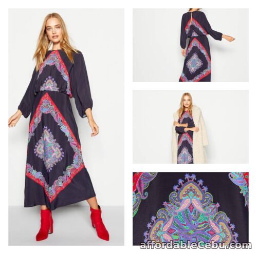 1st picture of Matthew Williamson Women’s Multi Placement Bohemian Midi Dress Size 14 Party For Sale in Cebu, Philippines