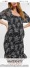 Womens Size 12 Missguided Maternity Black Floral Shirred Midi Dress BNWT