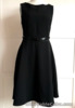 M&S Dress Size 14 Black Sleeveless Tailored Fit Flare Belt Lined Formal Funeral