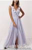 River Island Lilac Stripe Frill Wrap Maxi Dress Size 18 BNWTS Wedding Bridesmaid