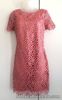 Monsoon Leah Crochet Lace Occasion Shift Dress in Coral (323522), UK 8. RRP £99