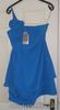 Womens OASIS Blue Ruffle One Shoulder Party Occassion Dress Size 10 BNWT £60