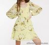 Warehouse BNWT Size 14 Yellow Bonnie Rose Mini Dress RRP £52 New