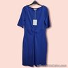 Jigsaw Ocean Blue twisted Waist Party Dress Size Medium Uk 10/12 Bnwt