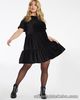 simply be velvet cord tiered black smock dress size 18 bnwt rrp £36