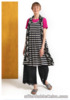 BNWT Gudrun Sjoden Size L UK 16-18 Black & White Striped Dress in Organic Cotton