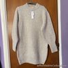 Topshop knitted crew neck mini dress in neutral Size Small Brand New With Tags