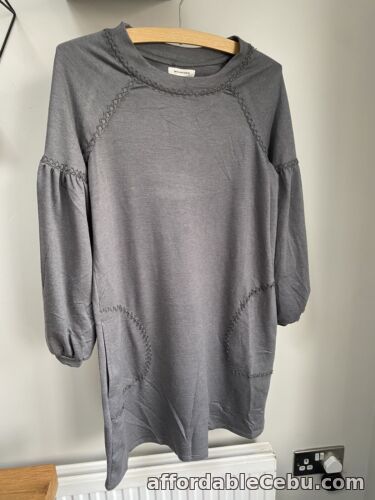 1st picture of MAX STUDIO Grey jumper dress stich detail puff sleeve size small rrp $98 For Sale in Cebu, Philippines