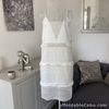 BNWT White Fringed Panels Sleeveless Cami Midi Dress Size 8 By Three Floor