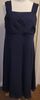 Jacques Vert Dress size 12 navy long lined square neck rouched sleeveless Bnwt