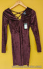 NEW WITH TAGS - PURPLE VELVET DRESS - UK Size 6