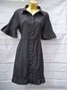 In The Style Size 12 Black Recycled Polyester Summer Dress Button Through Front