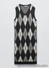 BNWT Zara Knit Dress With Diamonds Size S Midi Bloggers