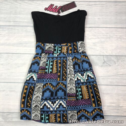 1st picture of MOTEL Rocks Womens Black Aztec Pattern LINDA Summer Short Dress Size S New For Sale in Cebu, Philippines