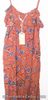 Fat Face Alissia Floral Strappy Dress orange / peach midi Size 12 New Tags BNWT