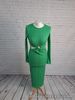 Newlook Green Long Sleeve Ribbed Cut Out Midi Dress Womens Size 8 (E21)