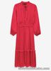 Next Womens Red Satin Midi Dress Size 16