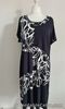 Lily Ella black & white midi dress size 20 stretch short sleeve NWT plus size