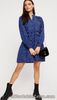 Dorothy Perkins - Blue Print Ruffle Shirt Dress - Size 14 - BNWT