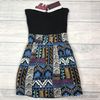 MOTEL Rocks Womens Black Aztec Pattern LINDA Summer Short Dress Size S New