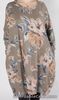 Floral MADE IN ITALY Lagenlook Sweatshirt Dress BNWT Plus Size 18 20 22 24 26 28