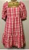 New Lipsy Size 8 Pink Check Tier Shift Summer Short Dress With Puff Sleeves