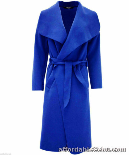 1st picture of Women Italian Long Duster Jacket Ladies French Belted Trench Waterfall Coat 8-26 For Sale in Cebu, Philippines